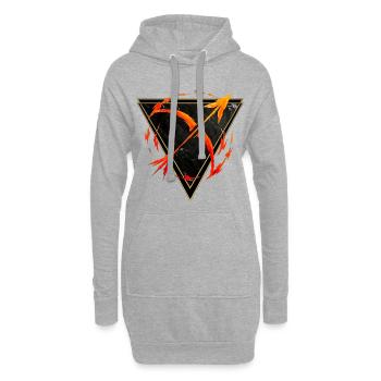 Feuerzeichen Schütze – Tierkreis von Kék-Ina - Hoodie-Kleid - Grau meliert - Vorne