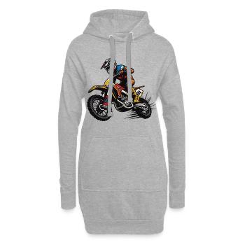 Motocross Sport - Sweat-shirt à capuche long Femme - gris chiné - Devant