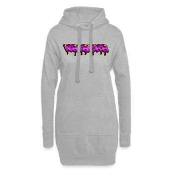 Graffiti Prénom Natacha - Sweat-shirt à capuche long Femme - gris chiné - Devant