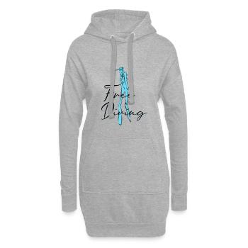 Freediving Apnoe - Hoodie-Kleid - Grau meliert - Vorne