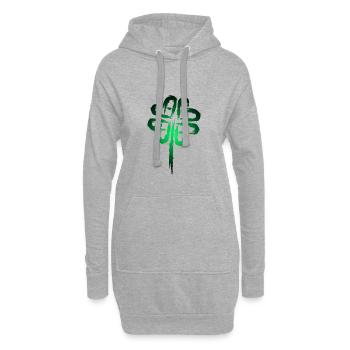 Symbole de trèfle Symboles celtiques - Sweat-shirt à capuche long Femme - gris chiné - Devant