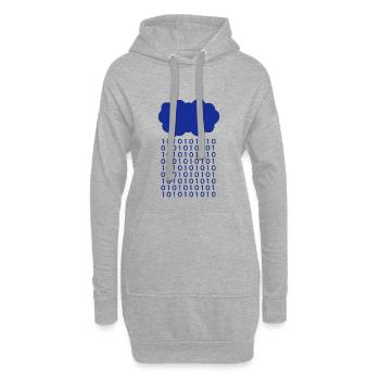 Bit Regen Wolke Informatiker - Hoodie-Kleid - Grau meliert - Vorne