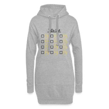 To Do Liste Bier - Hoodie-Kleid - Grau meliert - Vorne