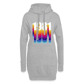 1981 - Hoodie-Kleid - Grau meliert - Vorne