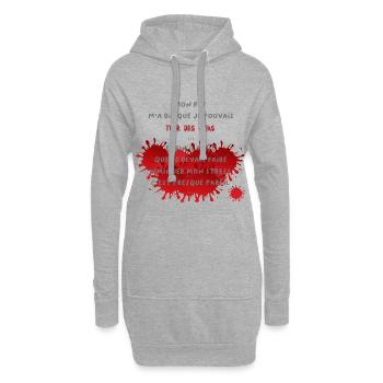 mon psy m a dit que je pouvais tuer des gens - Sweat-shirt à capuche long Femme - gris chiné - Devant