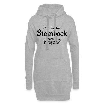 Sternzeichen Steinbock - Hoodie-Kleid - Grau meliert - Vorne
