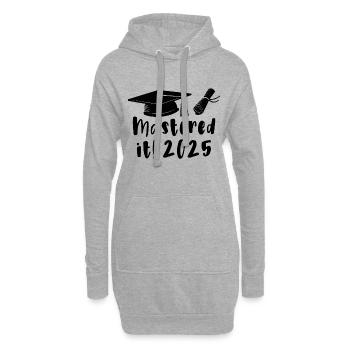 Gemeistert 2025 Master Abschluss Graduiert 2025 - Hoodie-Kleid - Grau meliert - Vorne
