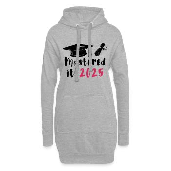 Gemeistert 2025 Master Abschluss Graduiert 2025 - Hoodie-Kleid - Grau meliert - Vorne