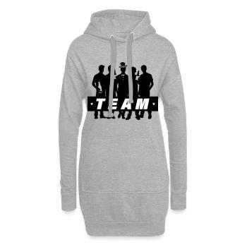 Équipe de palefrenier Bachelor Bachelor - Sweat-shirt à capuche long Femme - gris chiné - Devant