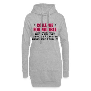 Formidable Colleague Hard to Find - Hoodie Dress - heather grey - Front
