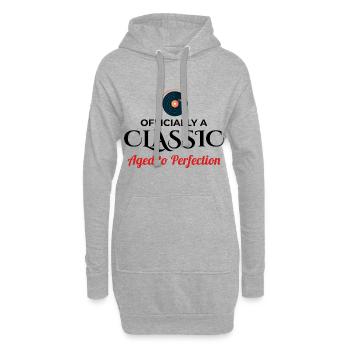 50. Geburtstag Klassische Vinyl-Schallplatte Vintage - Hoodie-Kleid - Grau meliert - Vorne
