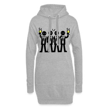 Bachelor Groom Team Bachelors - Sweat-shirt à capuche long Femme - gris chiné - Devant