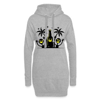 Palmen Party Team - Hoodie-Kleid - Grau meliert - Vorne