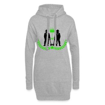 Icône de l’agriculteur Bauer - Sweat-shirt à capuche long Femme - gris chiné - Devant
