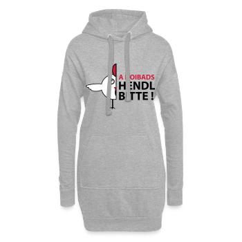 Halbes Huhn - Hoodie-Kleid - Grau meliert - Vorne