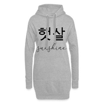 Sonnenschein - Hoodie-Kleid - Grau meliert - Vorne