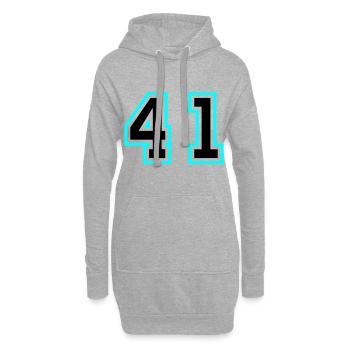 Symbole de 41 chiffres - Sweat-shirt à capuche long Femme - gris chiné - Devant