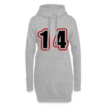 14 Zahl College - Hoodie-Kleid - Grau meliert - Vorne