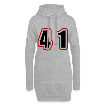 41 Zahl College - Hoodie-Kleid - Grau meliert - Vorne
