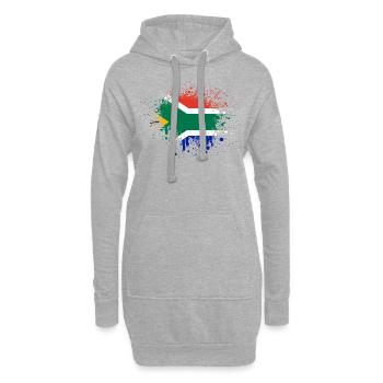 Afrique du Sud Drapeau africain Drapeau sud-africain - Sweat-shirt à capuche long Femme - gris chiné - Devant
