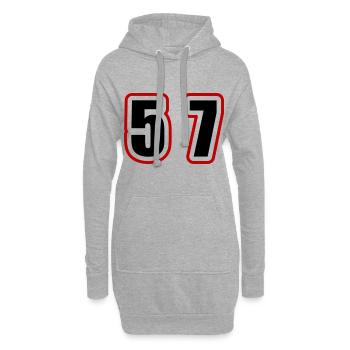 57 Zahl College - Hoodie-Kleid - Grau meliert - Vorne