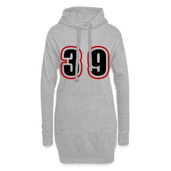 39 Zahl College - Hoodie-Kleid - Grau meliert - Vorne