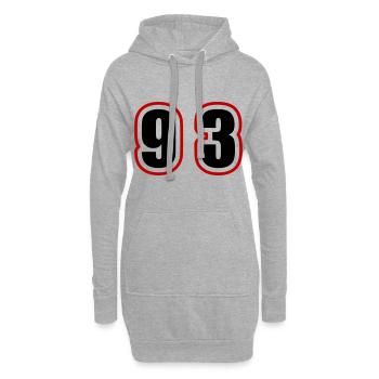 93 Number College - Hoodie Dress - heather grey - Front