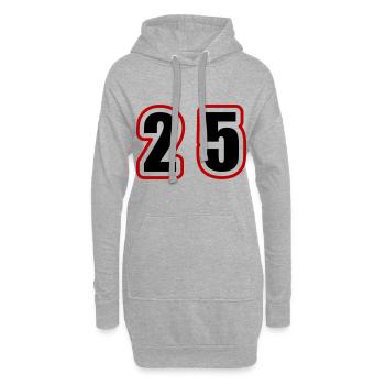 25 Zahl College - Hoodie-Kleid - Grau meliert - Vorne