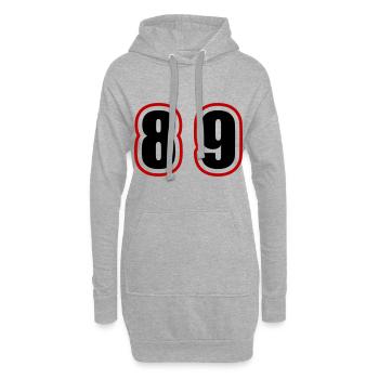 89 Zahl College - Hoodie-Kleid - Grau meliert - Vorne