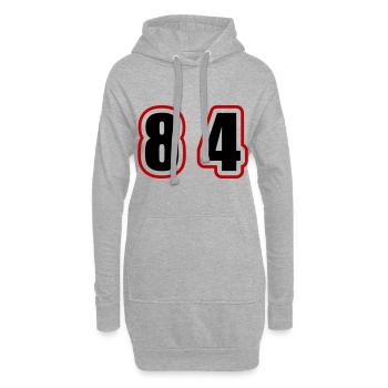 84 Zahl College - Hoodie-Kleid - Grau meliert - Vorne