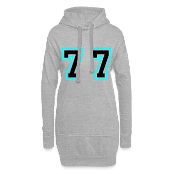 77 Number Symbol - Hoodie Dress - heather grey - Front