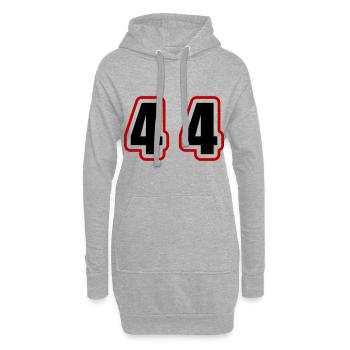 44 Zahl College - Hoodie-Kleid - Grau meliert - Vorne