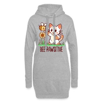 Biene Pawsitive - Hoodie-Kleid - Grau meliert - Vorne