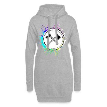 Symbole de la hache - Sweat-shirt à capuche long Femme - gris chiné - Devant