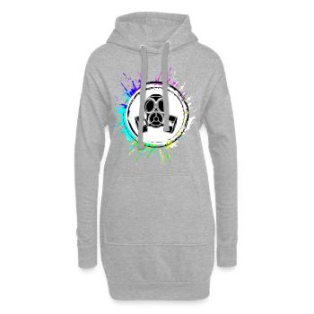 Gasmaske Symbol - Hoodie-Kleid - Grau meliert - Vorne