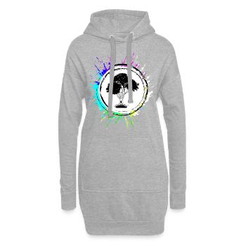 Arbre Symbole Nature - Sweat-shirt à capuche long Femme - gris chiné - Devant