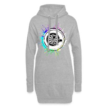 Darts Sport Symbol - Hoodie-Kleid - Grau meliert - Vorne