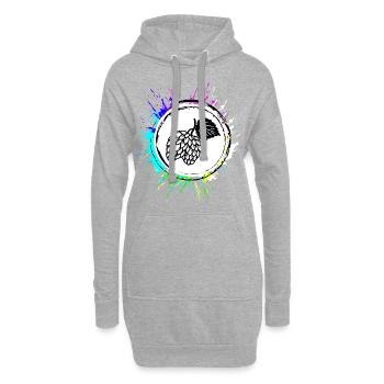 Bier Hopfen zapfen Brauerei - Hoodie-Kleid - Grau meliert - Vorne