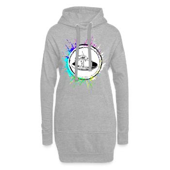 Cuisson du gâteau au fromage - Sweat-shirt à capuche long Femme - gris chiné - Devant