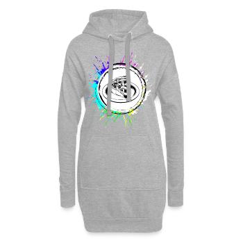 Cuisson de la tarte aux pommes - Sweat-shirt à capuche long Femme - gris chiné - Devant