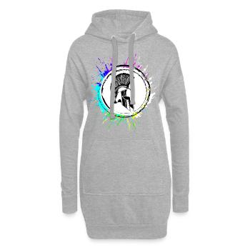 Spartaner Helm Krieger - Hoodie-Kleid - Grau meliert - Vorne
