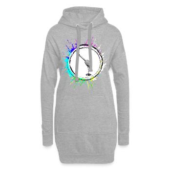 Bâton ciseau icône apiculteur - Sweat-shirt à capuche long Femme - gris chiné - Devant