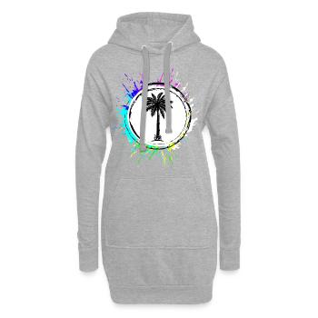 palme symbol - Hoodie-Kleid - Grau meliert - Vorne