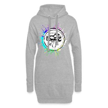 Brocoli Légumes - Sweat-shirt à capuche long Femme - gris chiné - Devant
