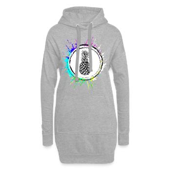 Ananas Bunt - Hoodie-Kleid - Grau meliert - Vorne