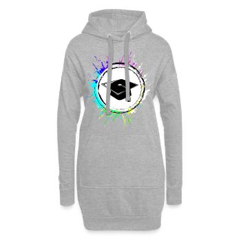 Student Abschluss Abitur Bunt - Hoodie-Kleid - Grau meliert - Vorne