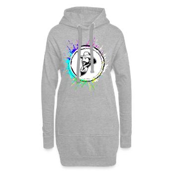 Cowboy western kopf Bunt - Hoodie-Kleid - Grau meliert - Vorne