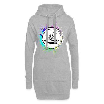 Schauckelpferd Icon Symbol Bunt - Hoodie-Kleid - Grau meliert - Vorne
