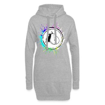 Birne Obst Symbol Bunt - Hoodie-Kleid - Grau meliert - Vorne