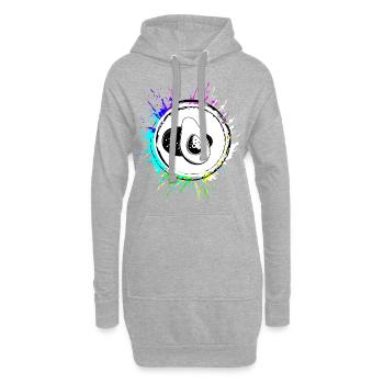 Avocado symbol Bunt - Hoodie-Kleid - Grau meliert - Vorne